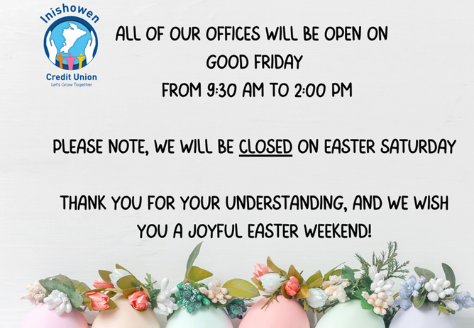 Easter Opening hours